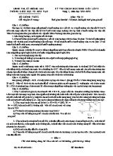 Đề thi chính thức chọn Học sinh giỏi môn Vật lí Lớp 9 - Năm học 2021-2022 (Có đáp án)